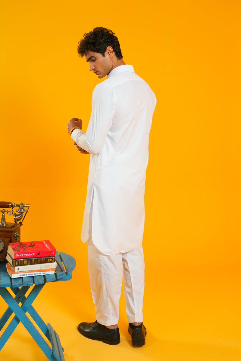 Baron Kurta Trouser-WHT
