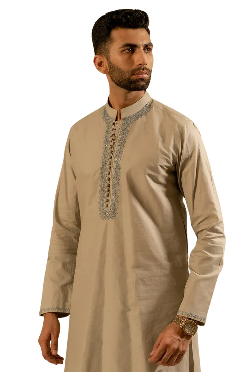 Bedir Kurta-Grey Secondary image