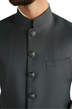 ZAHAR AWAMI WAISTCOAT - CHARCOAL GREY