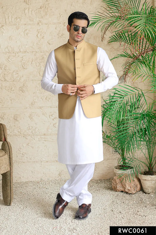 DAVIAN AWAMI WAISTCOAT-KHAKI