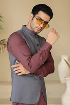 VYARA AWAMI WAISTCOAT-ASH GREY