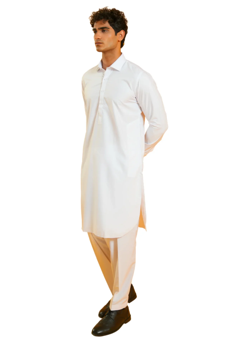 Baron Kurta Trouser-WHT Secondary image