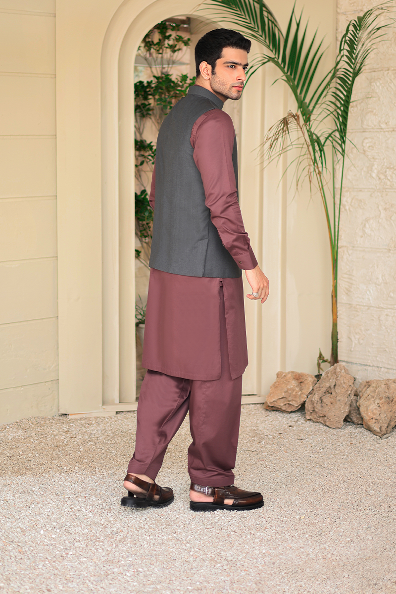 ZAHAR AWAMI WAISTCOAT - CHARCOAL GREY Secondary image