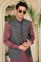 Mahir-E-Tasweer Awami Waistcoat-Light Grey