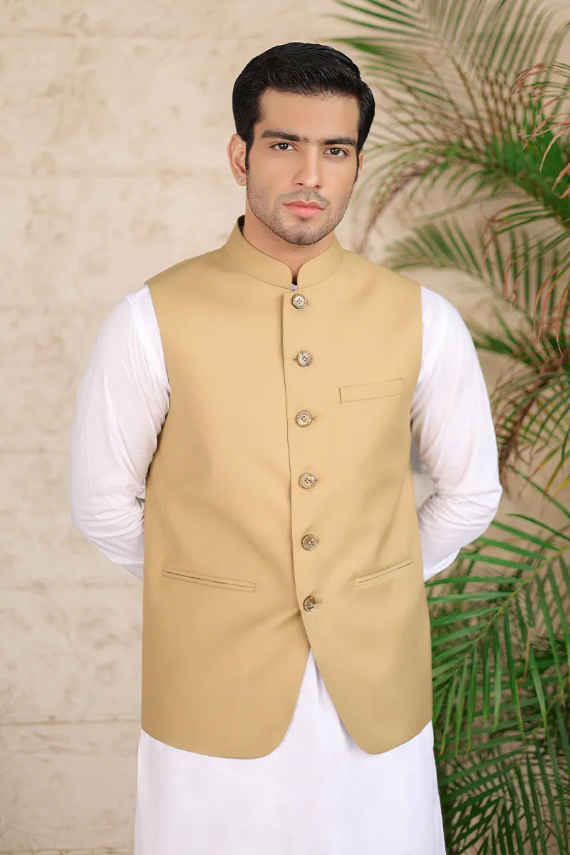 DAVIAN AWAMI WAISTCOAT-KHAKI