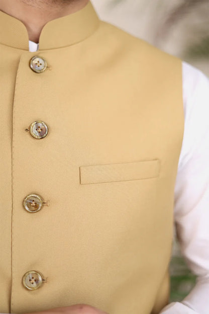 DAVIAN AWAMI WAISTCOAT-KHAKI