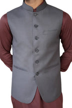 VYARA AWAMI WAISTCOAT-ASH GREY