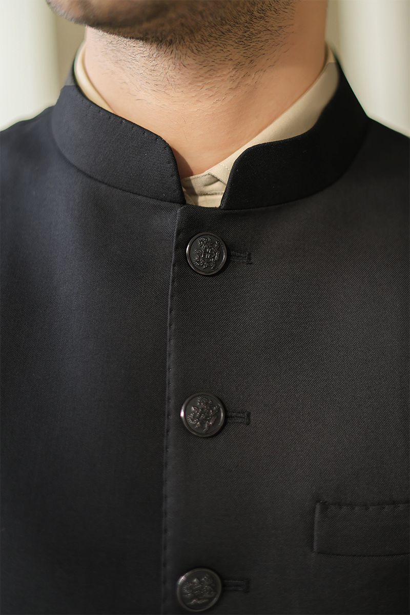 MAHIR-E-TASWEER AWAMI WAISTCOAT-DARK BLUE