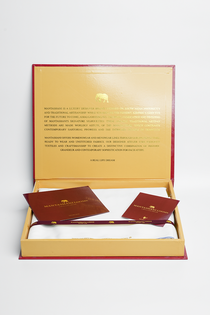 Faraji Unstitched Kameez Shalwar-WHT