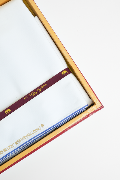 Faraji Unstitched Kameez Shalwar-WHT