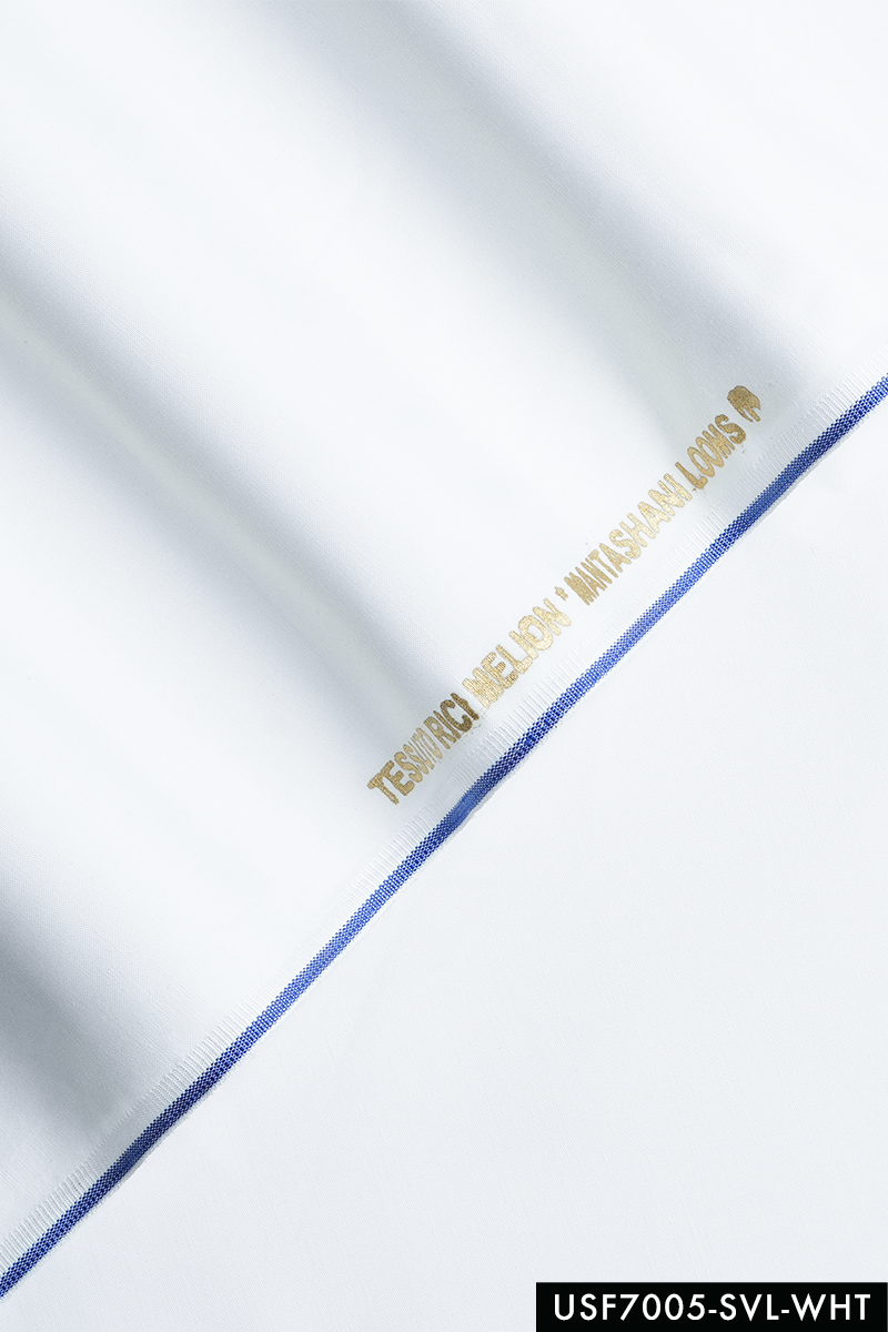 Faraji Unstitched Kameez Shalwar-WHT