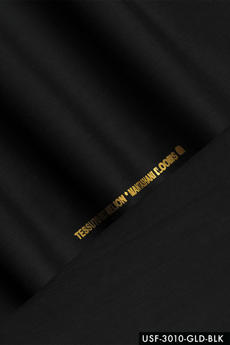 Tahfeef Unstitched Kameez Shalwar-BLK