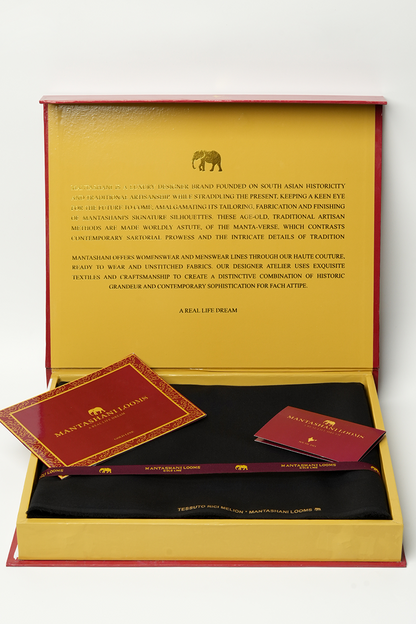 Zarnoor Unstitched Kameez Shalwar-BLK