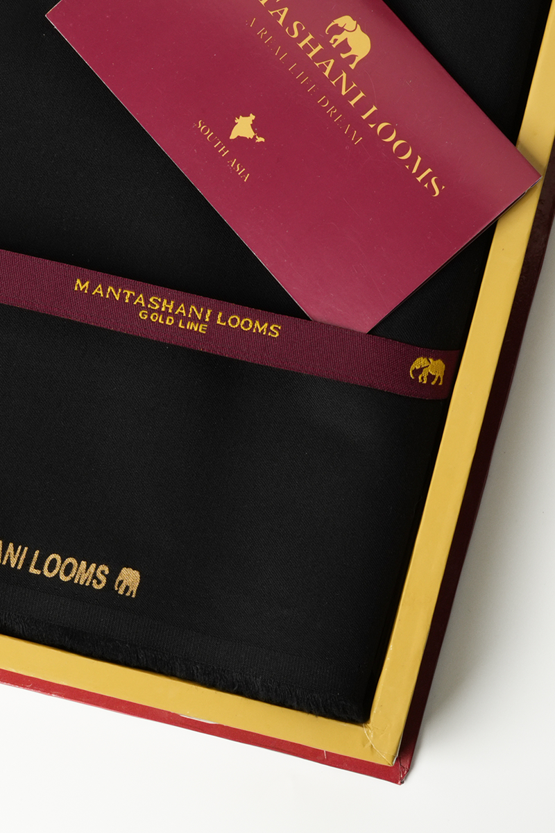 Zarnoor Unstitched Kameez Shalwar-BLK