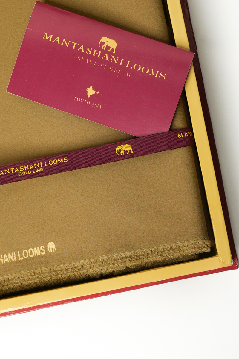 Roshangaar Unstitched Kameez Shalwar-BRN