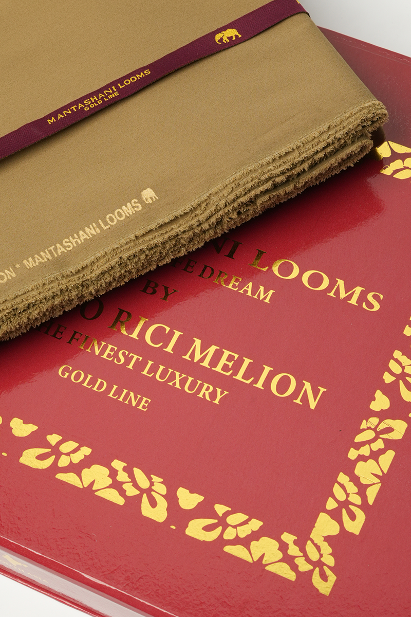 Roshangaar Unstitched Kameez Shalwar-BRN