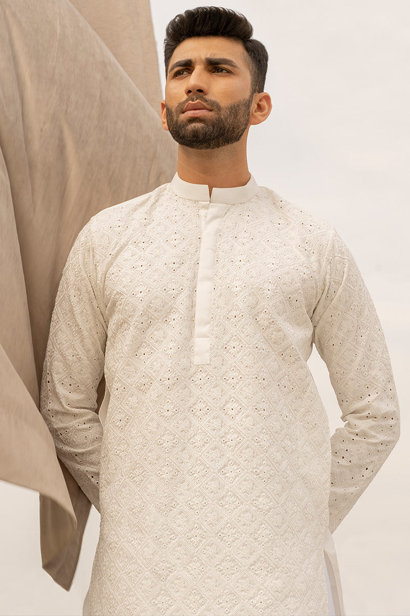 Azlan Kurta - White