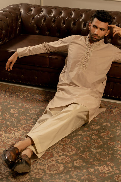 Bedir Kurta-Peach