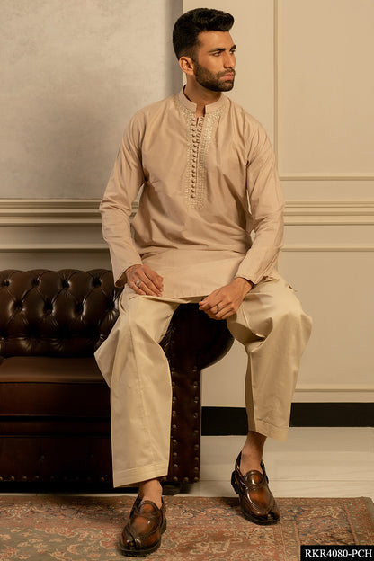 Bedir Kurta-Peach