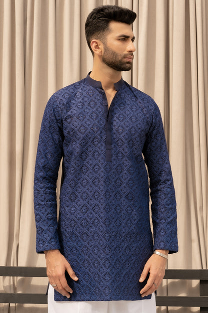 Azlan Kurta - Navy Blue