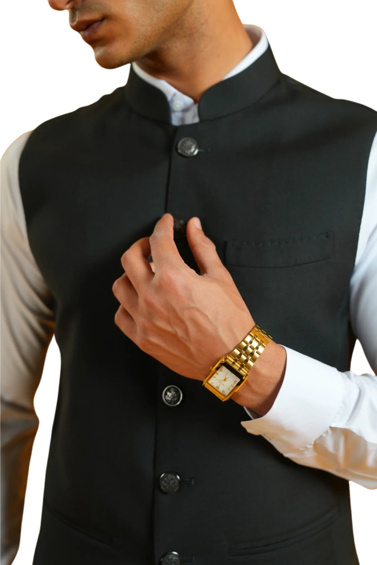 EZLYN AWAMI WAISTCOAT-JET BLACK Secondary image