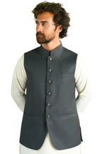 ZAHAR AWAMI WAISTCOAT - CHARCOAL GREY