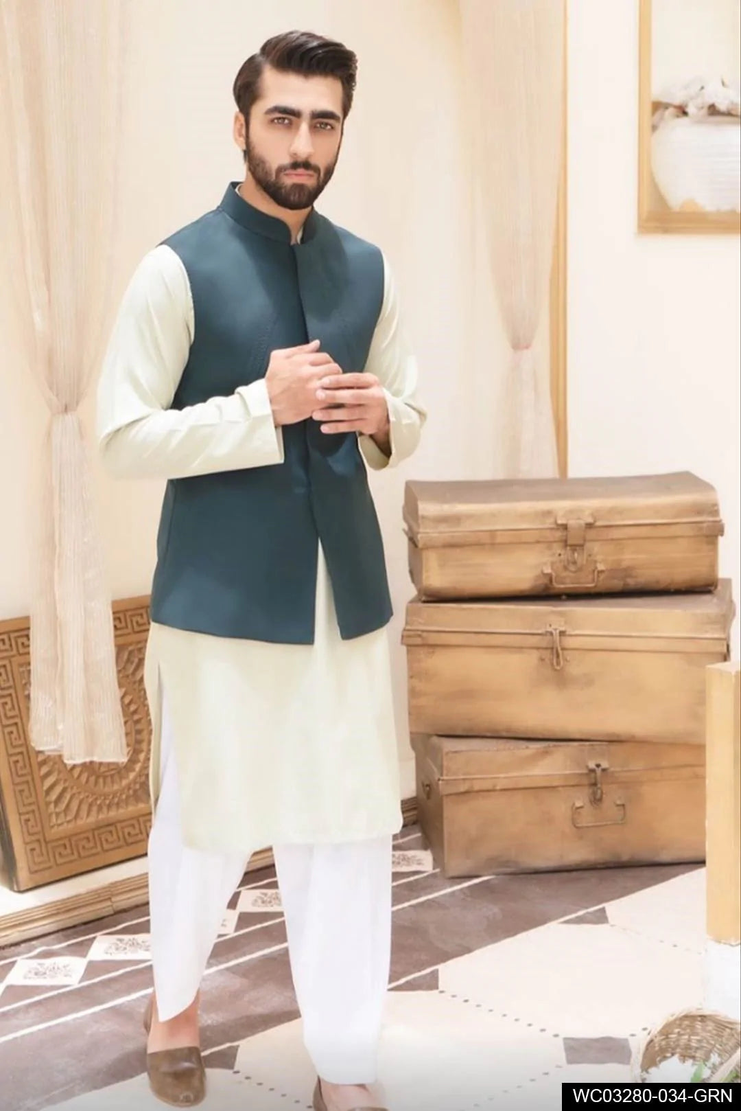 Sanwal Awami Waistcoat